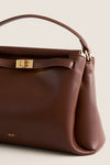 Reddish Brown Carmen Top Handle Bag