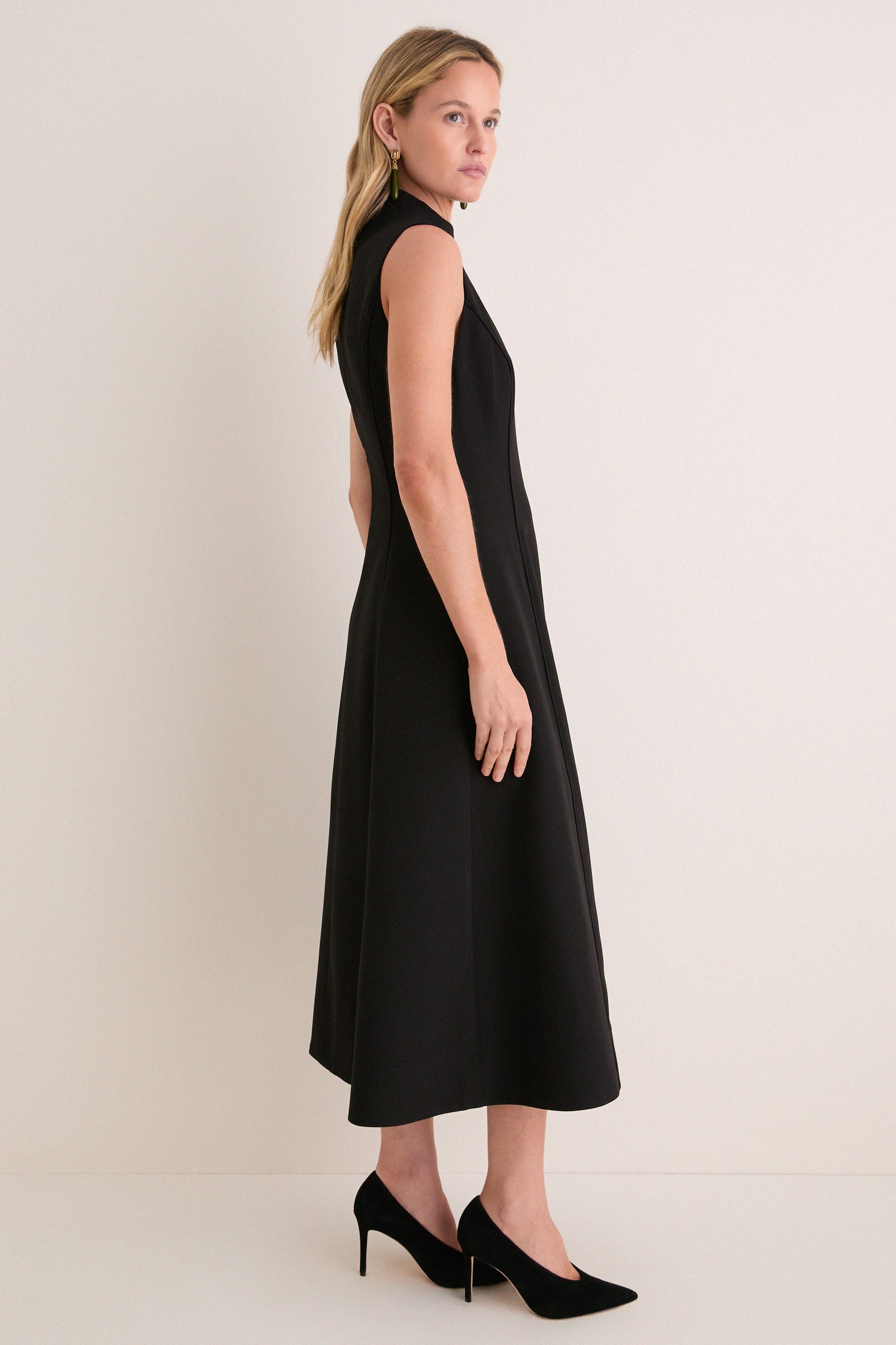 Black Mock Neck Lockwood Dress