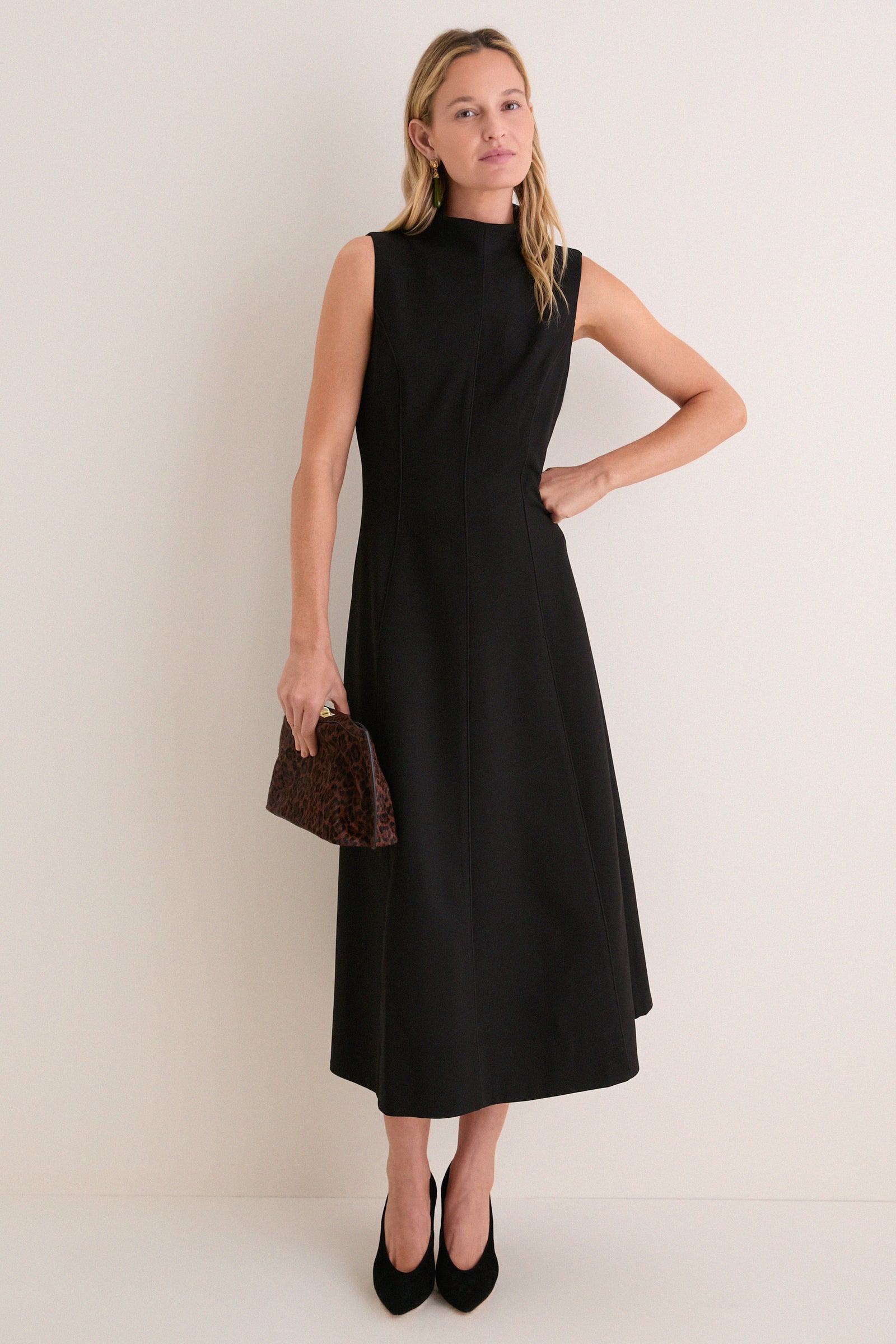 Black Mock Neck Lockwood Dress