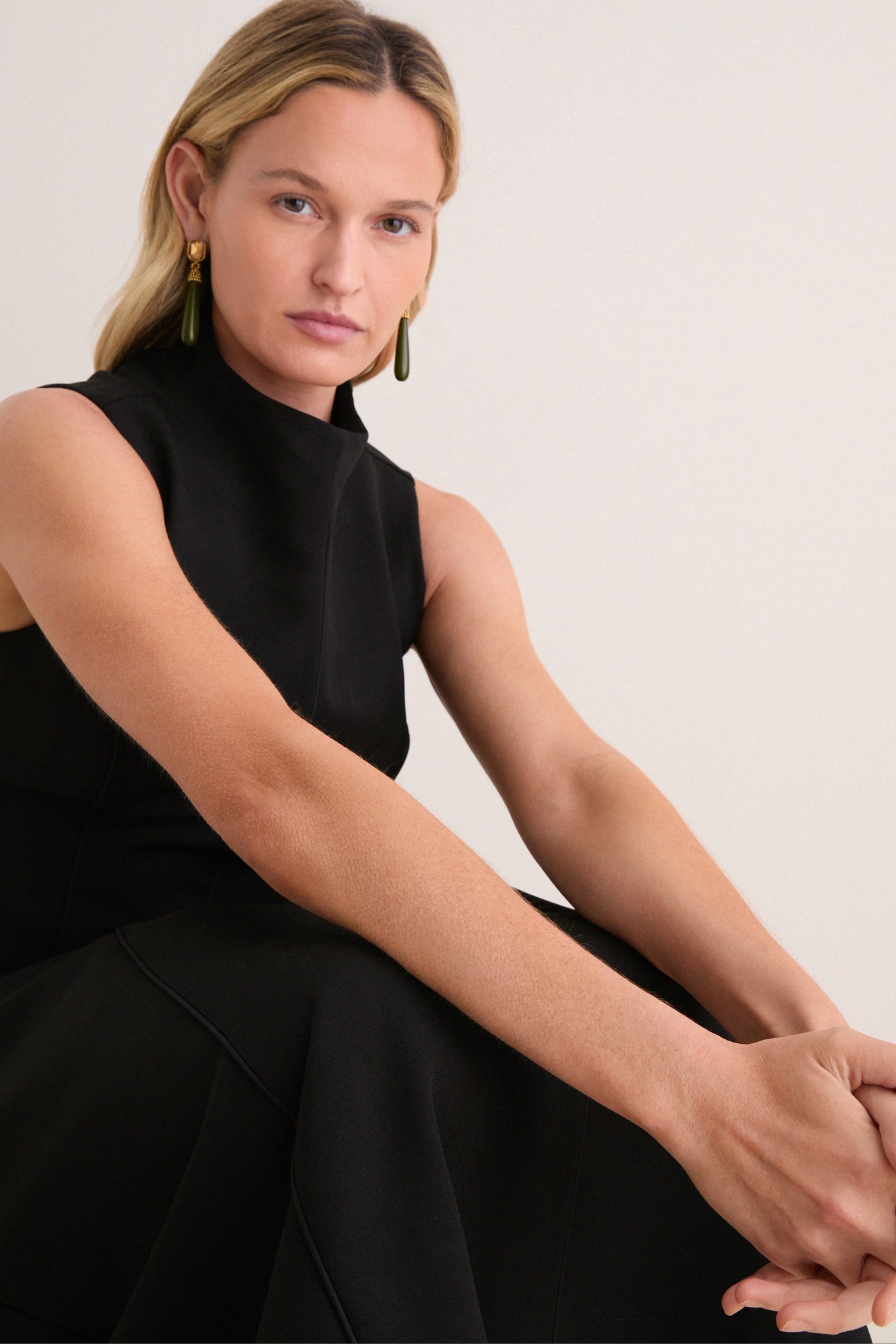 Black Mock Neck Lockwood Dress