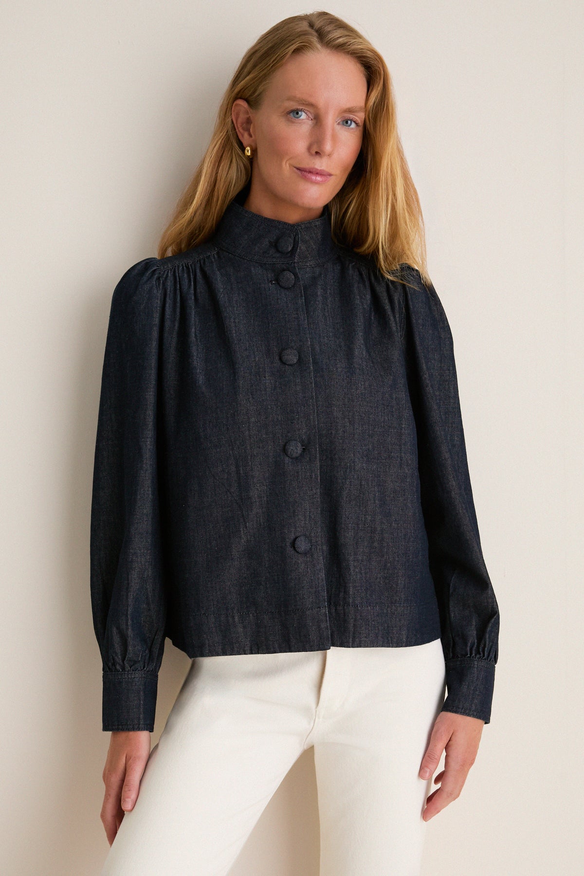 Denim Cropped Newbury Shirt Jacket