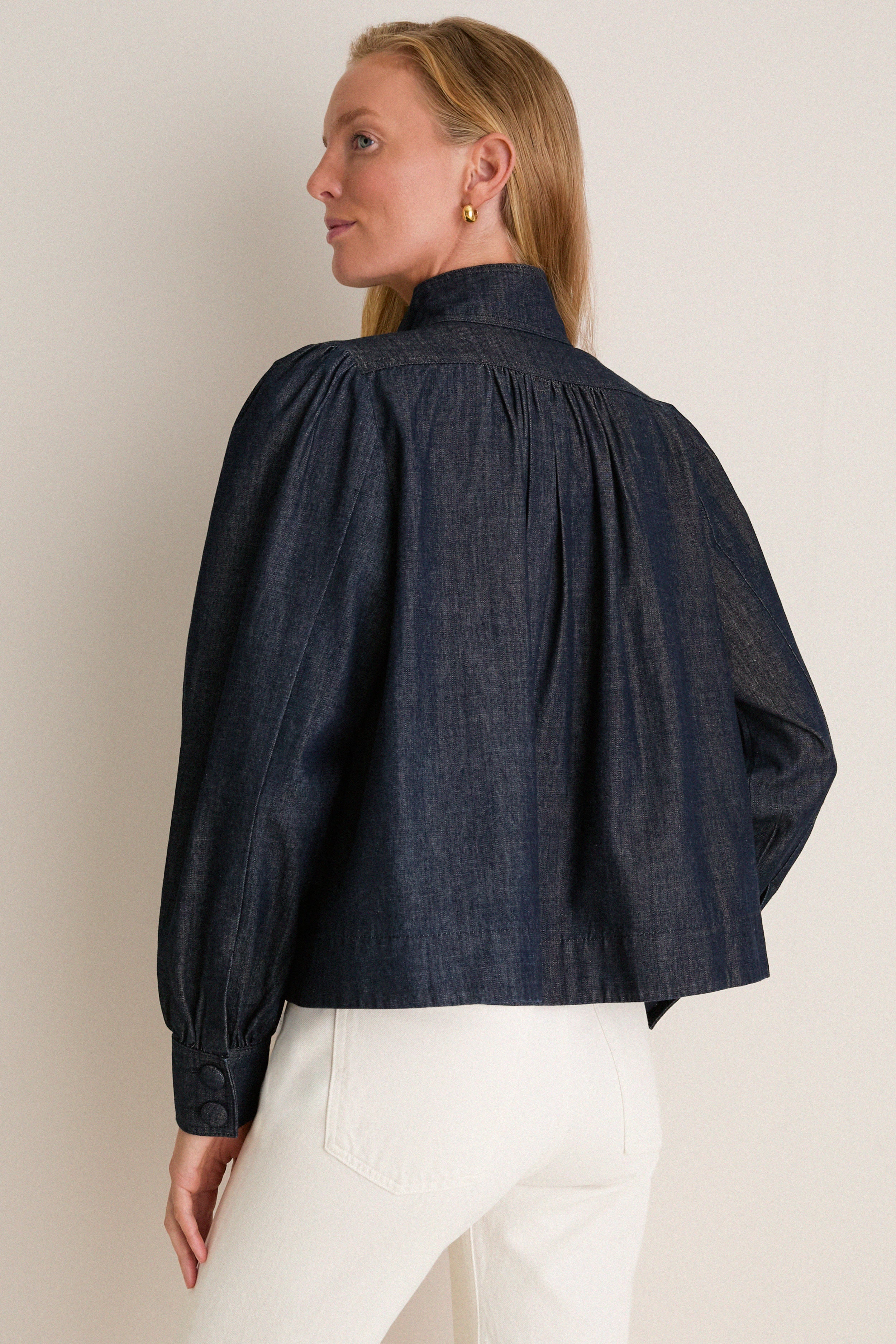 Denim Cropped Newbury Shirt Jacket