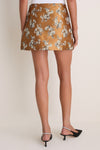 Gilded Blossom Jacquard Meg A-Line Mini Skirt