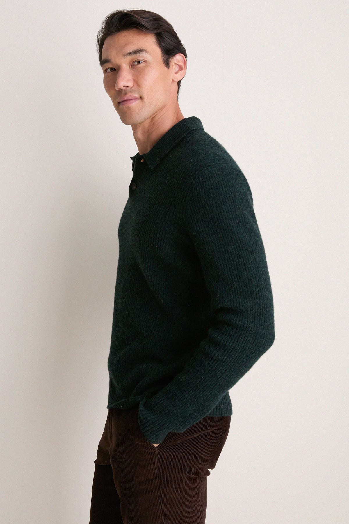 Black Pine Merino Sweater Polo