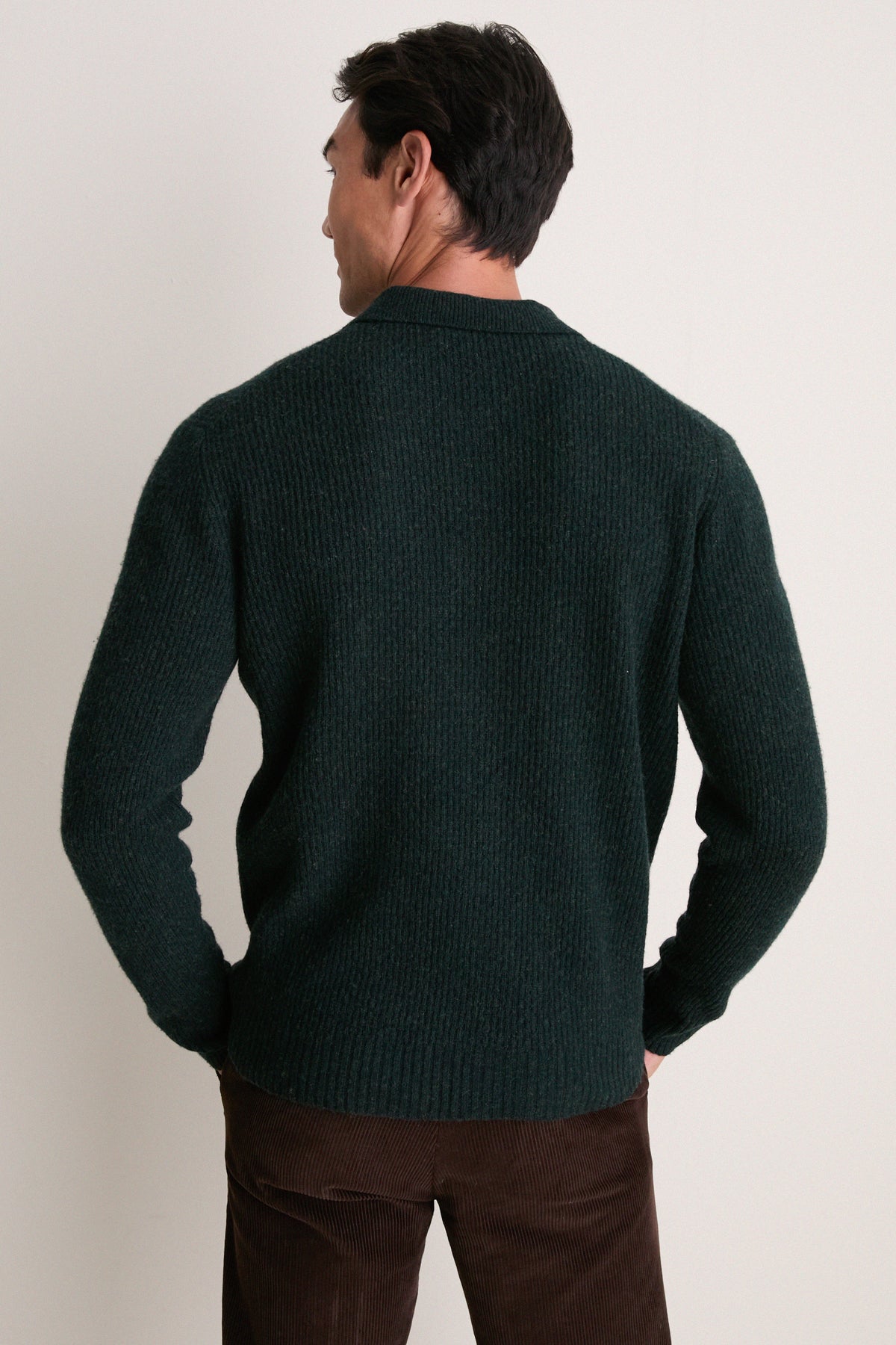 Black Pine Merino Sweater Polo