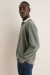 Balsam Green Sueded Rugby Polo