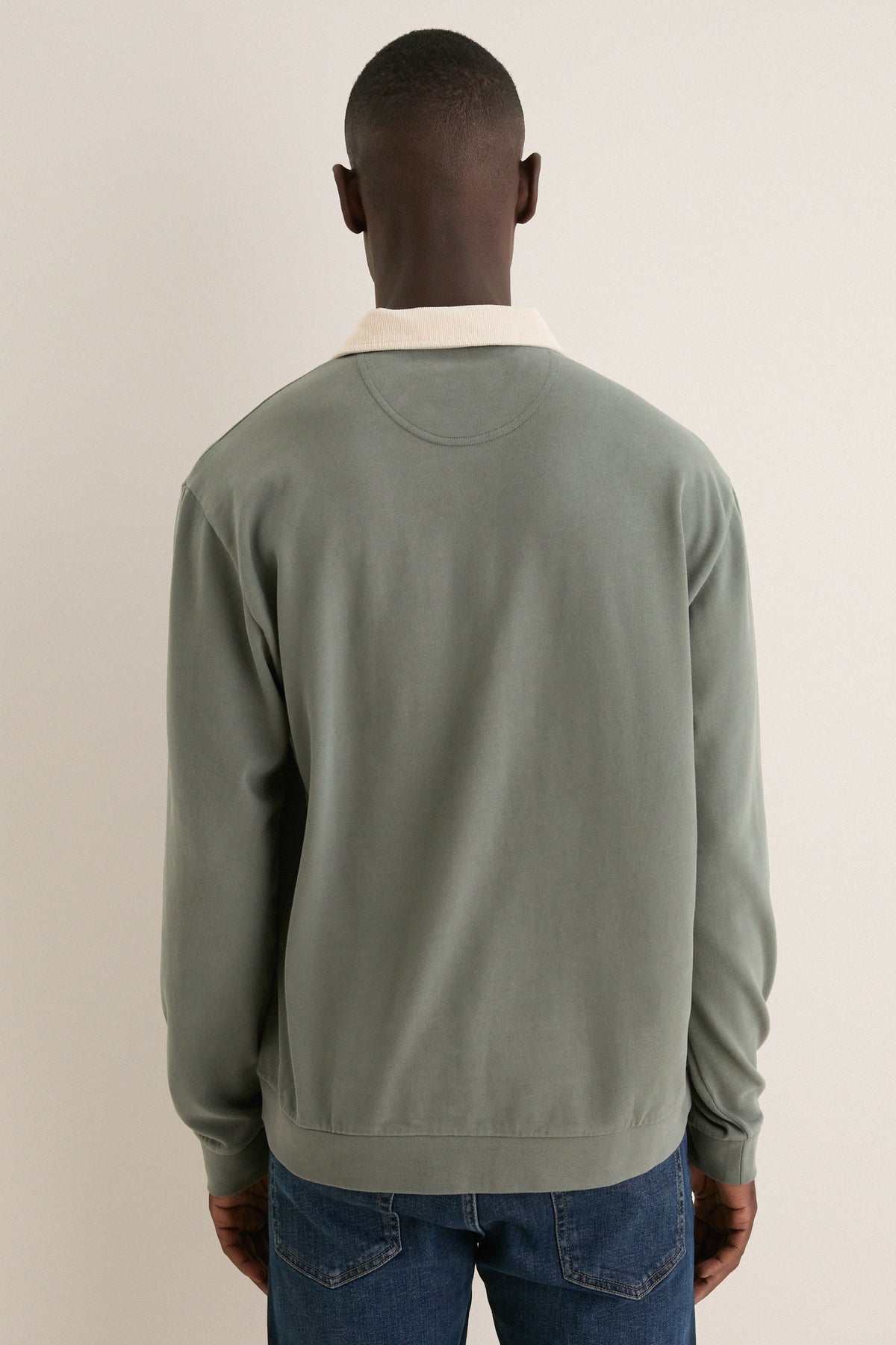 Balsam Green Sueded Rugby Polo