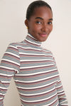 Multicolor Stripe Ellory Turtleneck