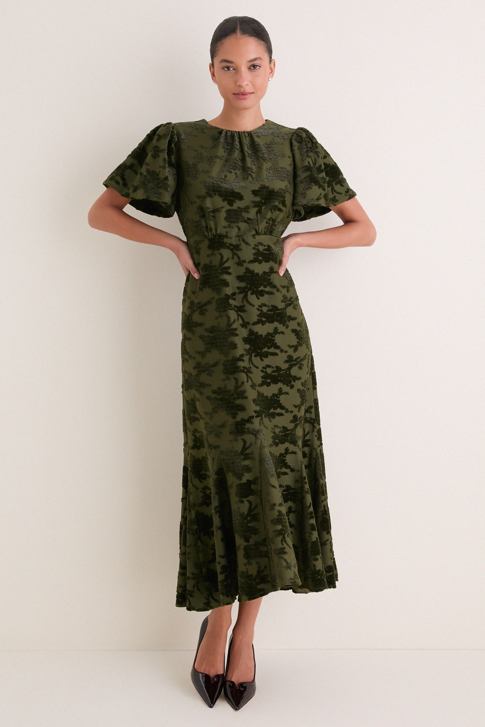 Pine Velvet Elodie Dress