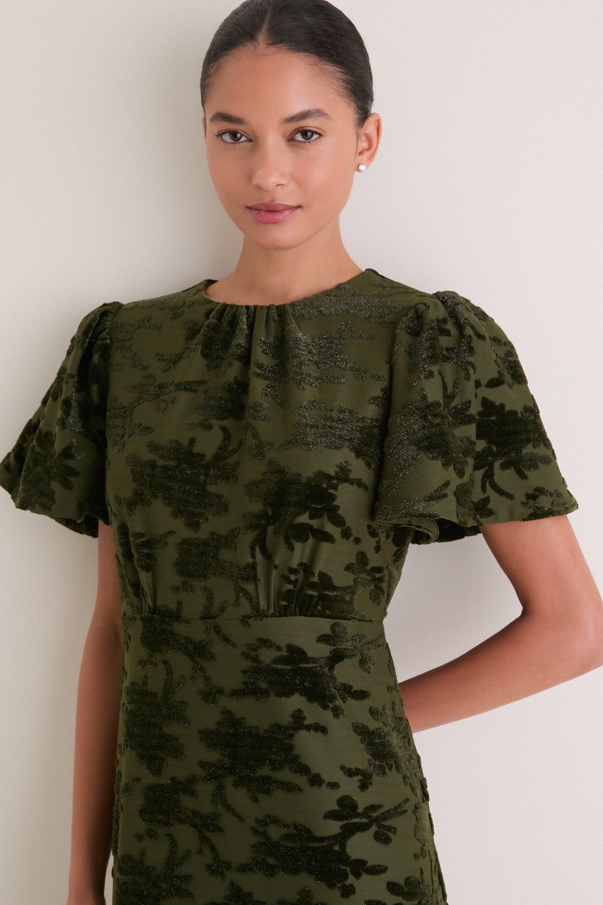 Pine Velvet Elodie Dress