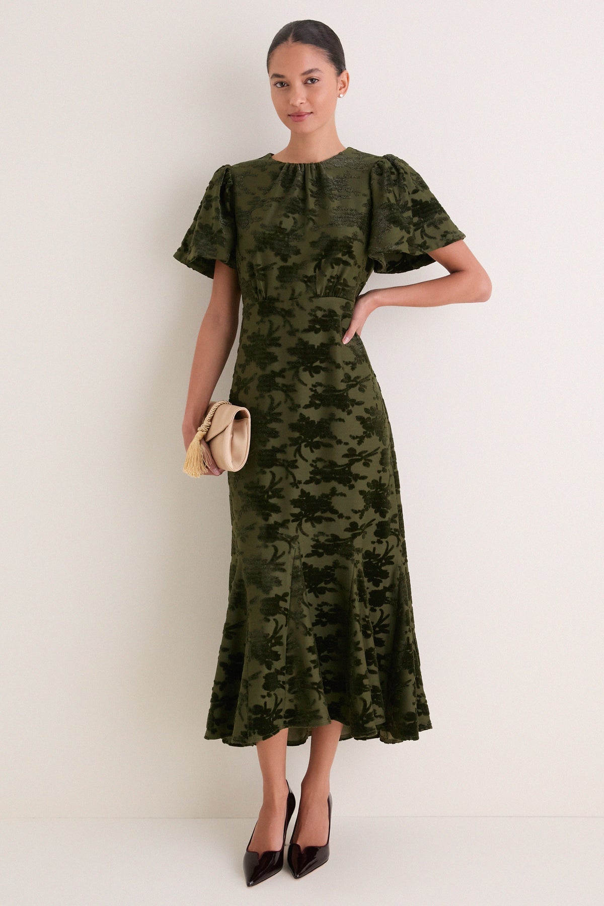 Pine Velvet Elodie Dress
