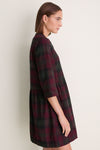 Highland Plaid Royal Shirt Dress