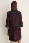 Highland Plaid Royal Shirt Dress