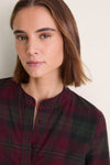 Highland Plaid Royal Shirt Dress