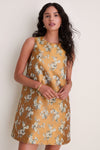 Gilded Blossom Jacquard Marlowe Dress