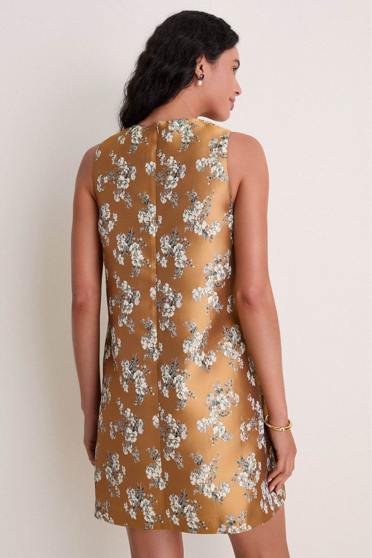 Gilded Blossom Jacquard Marlowe Dress