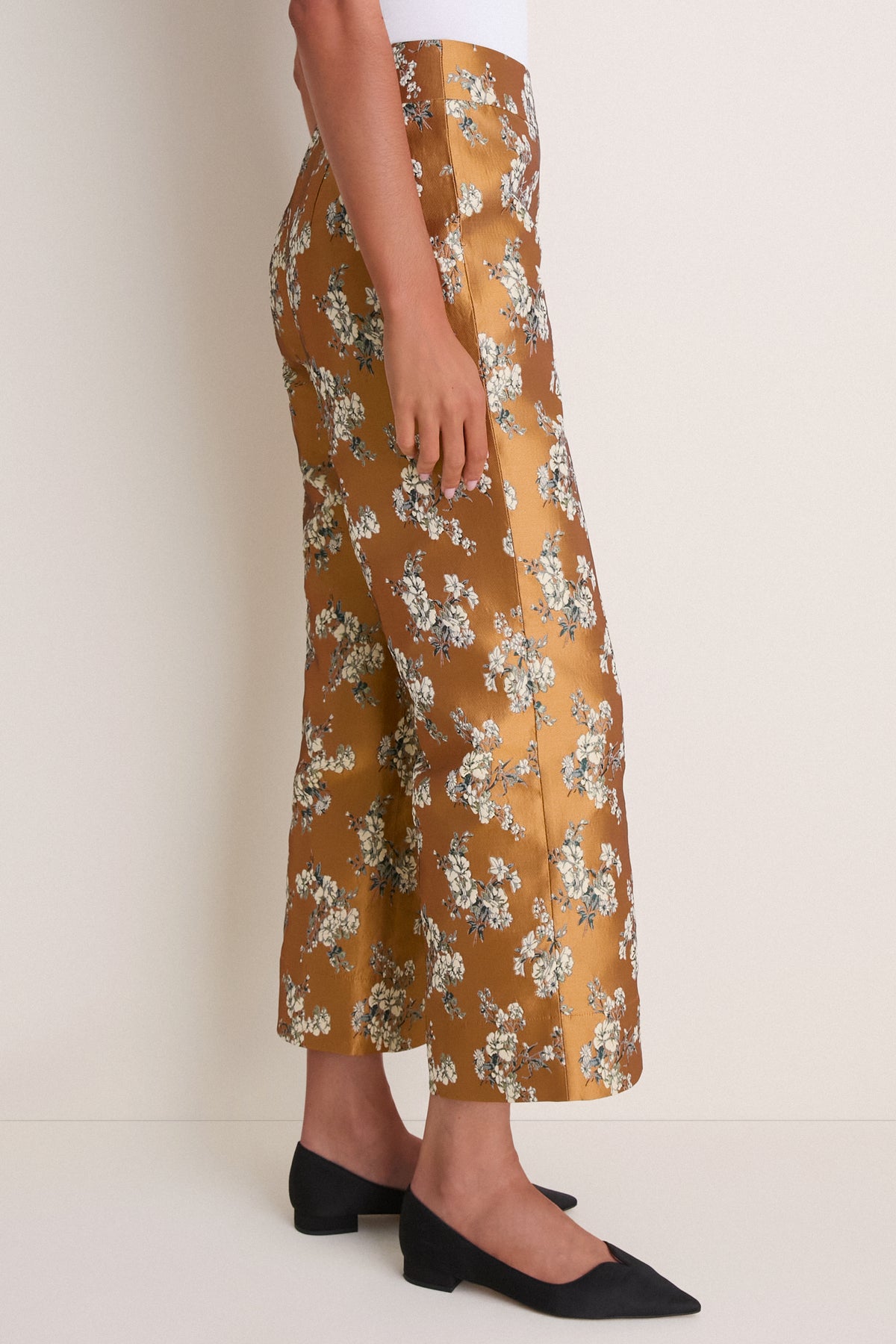 Gilded Blossom Jacquard Julia Pants