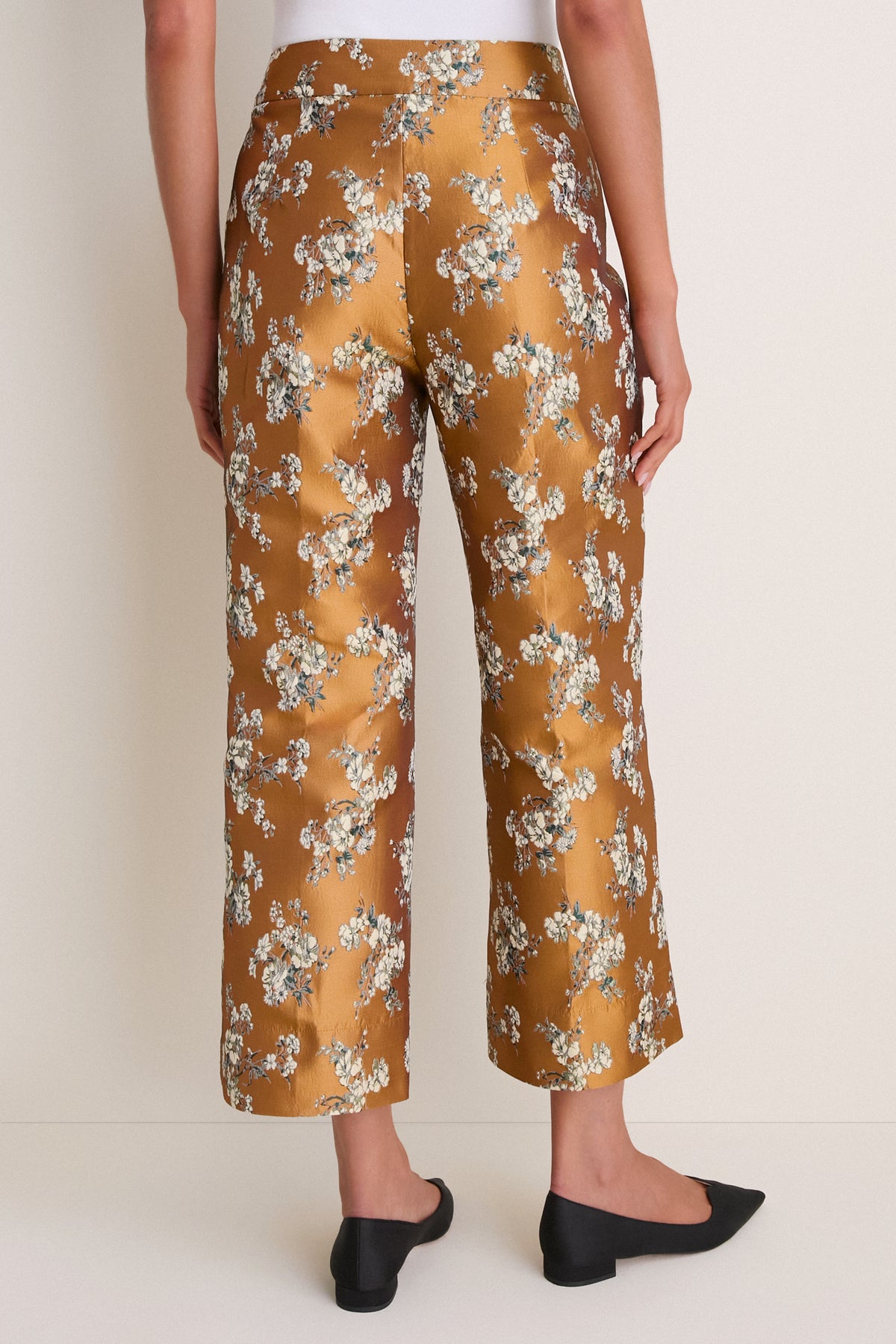Gilded Blossom Jacquard Julia Pants