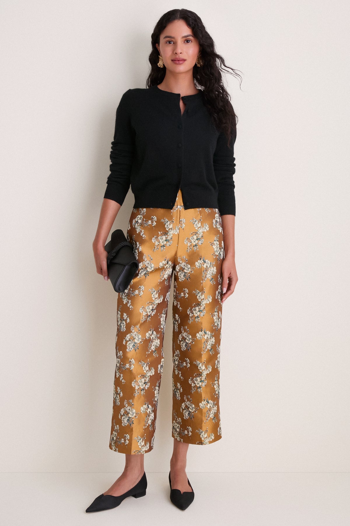 Gilded Blossom Jacquard Julia Pants
