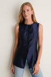 Deep Navy Dupioni Duke Top
