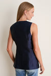 Deep Navy Dupioni Duke Top