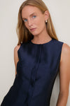 Deep Navy Dupioni Duke Top