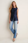 Deep Navy Dupioni Duke Top