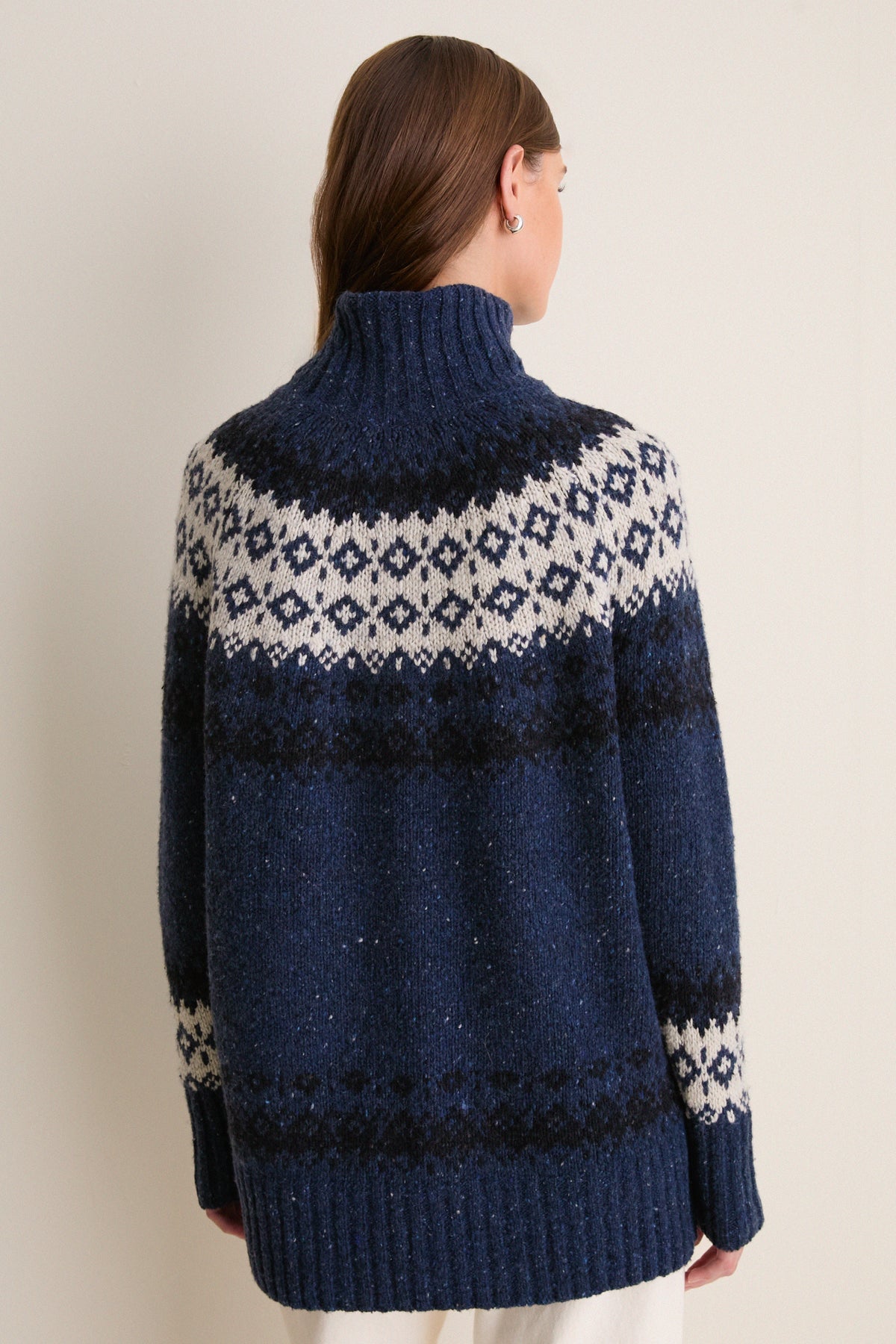 Navy Fair Isle Zermatt Turtleneck