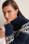 Navy Fair Isle Zermatt Turtleneck
