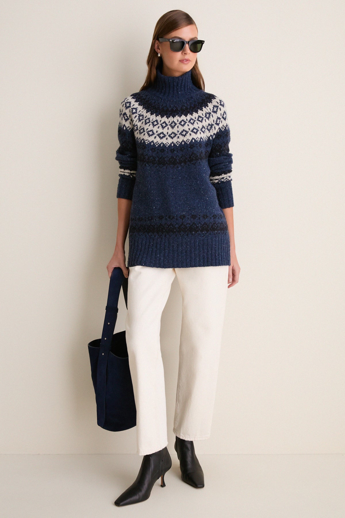 Navy Fair Isle Zermatt Turtleneck