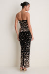 Black and Gold Primelle Top and Maxi Skirt Set