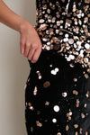Black and Gold Primelle Top and Maxi Skirt Set