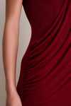 Burgundy Tuloria Sash Gown