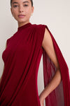 Burgundy Tuloria Sash Gown