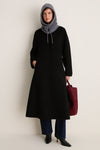 Graphite Cashmere Ribbed Balaclava