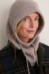 Wheat Cashmere Ribbed Balaclava
