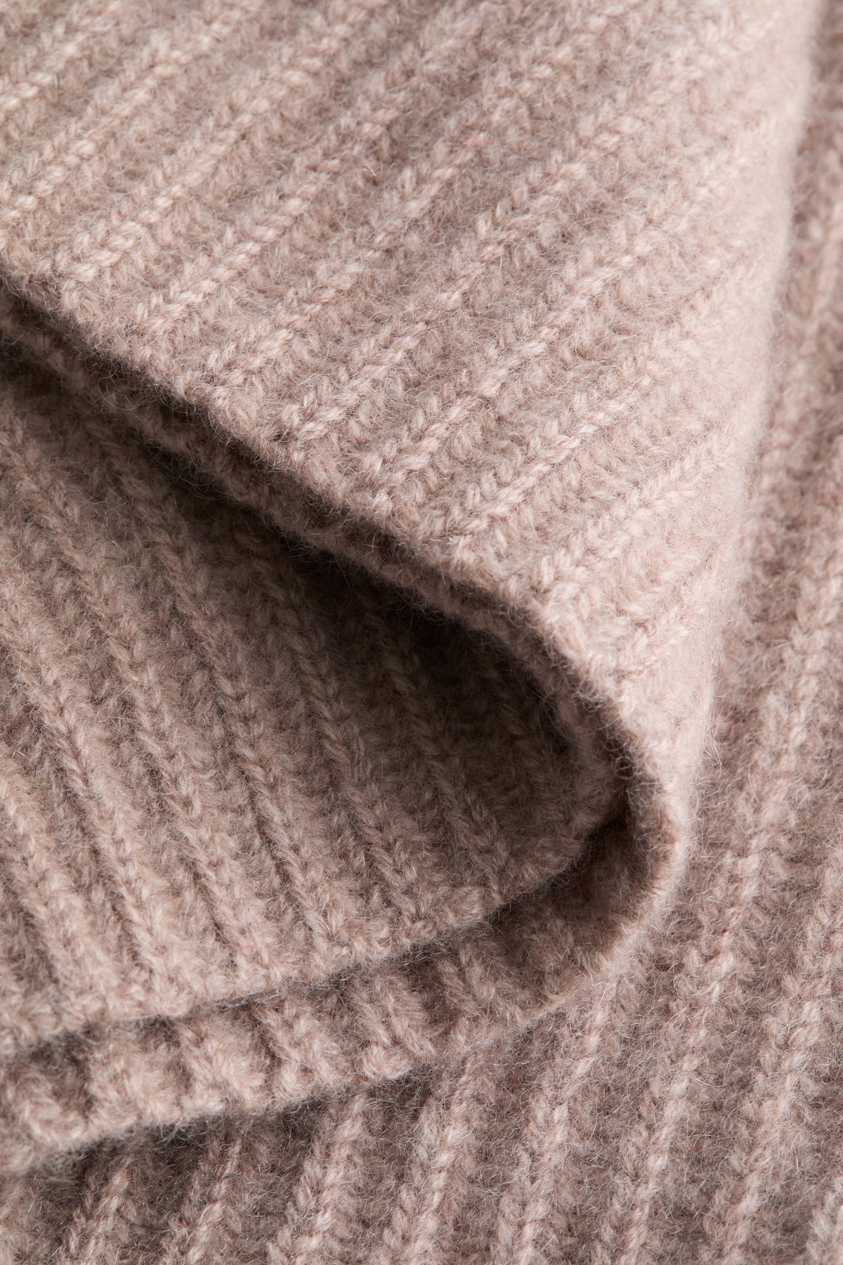 Wheat Cashmere Ribbed Balaclava