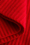 Apple Red Cashmere Ribbed Balaclava