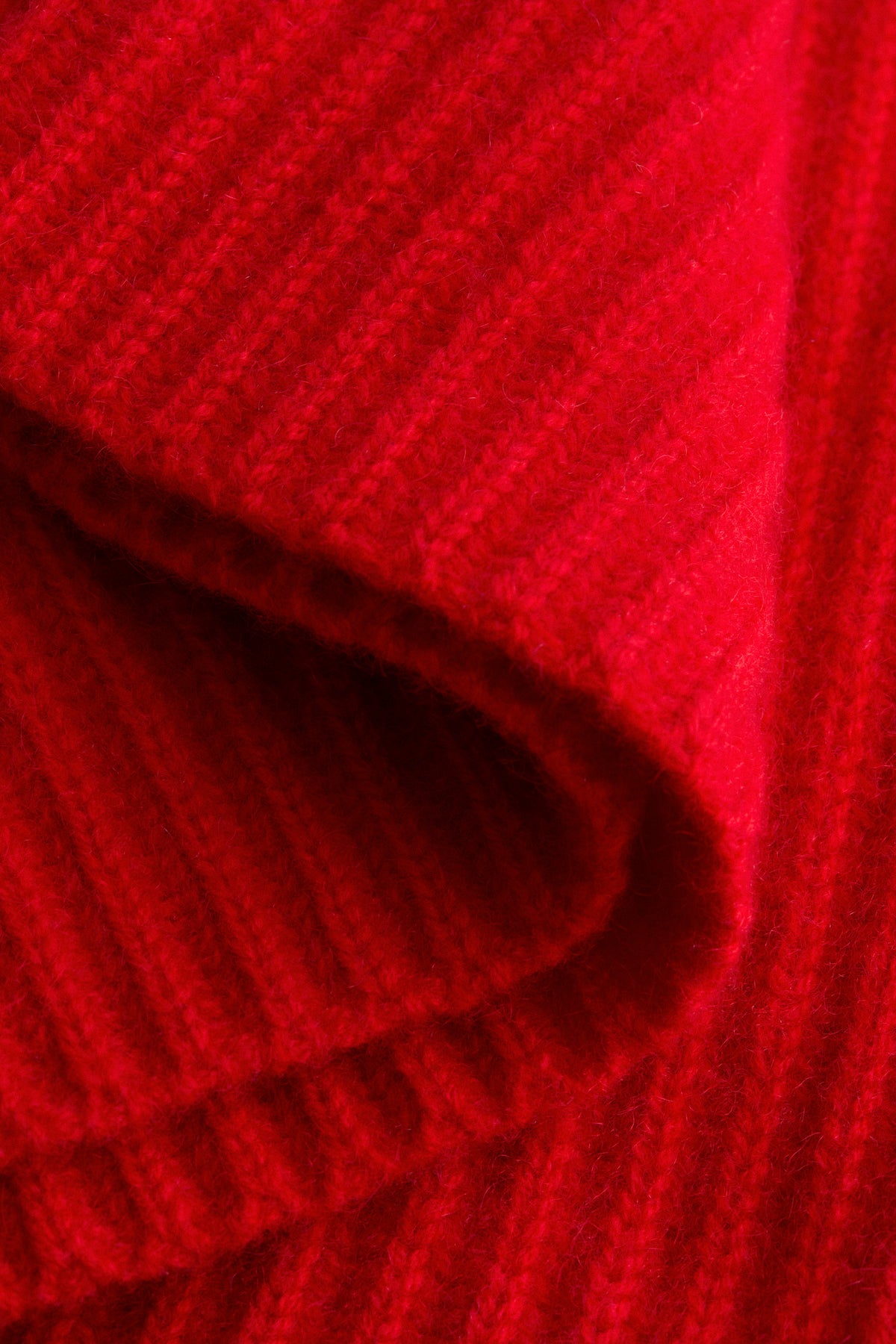Apple Red Cashmere Ribbed Balaclava
