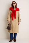 Apple Red Large Cashmere Triangle Scarf