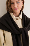 Espresso Large Cashmere Triangle Scarf