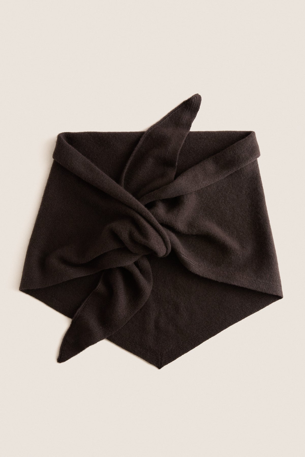 Espresso Large Cashmere Triangle Scarf