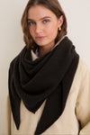 Espresso Large Cashmere Triangle Scarf