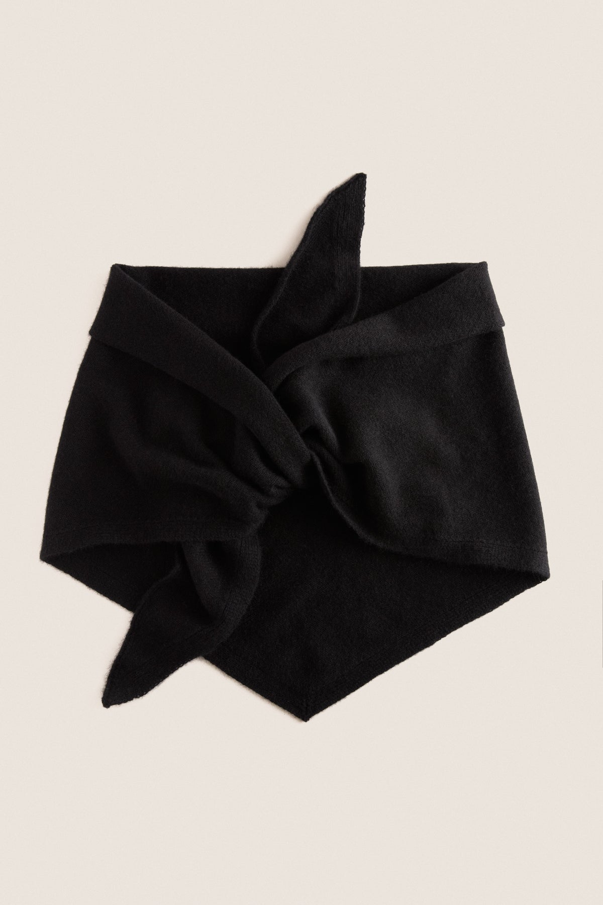 Black Large Cashmere Triangle Scarf