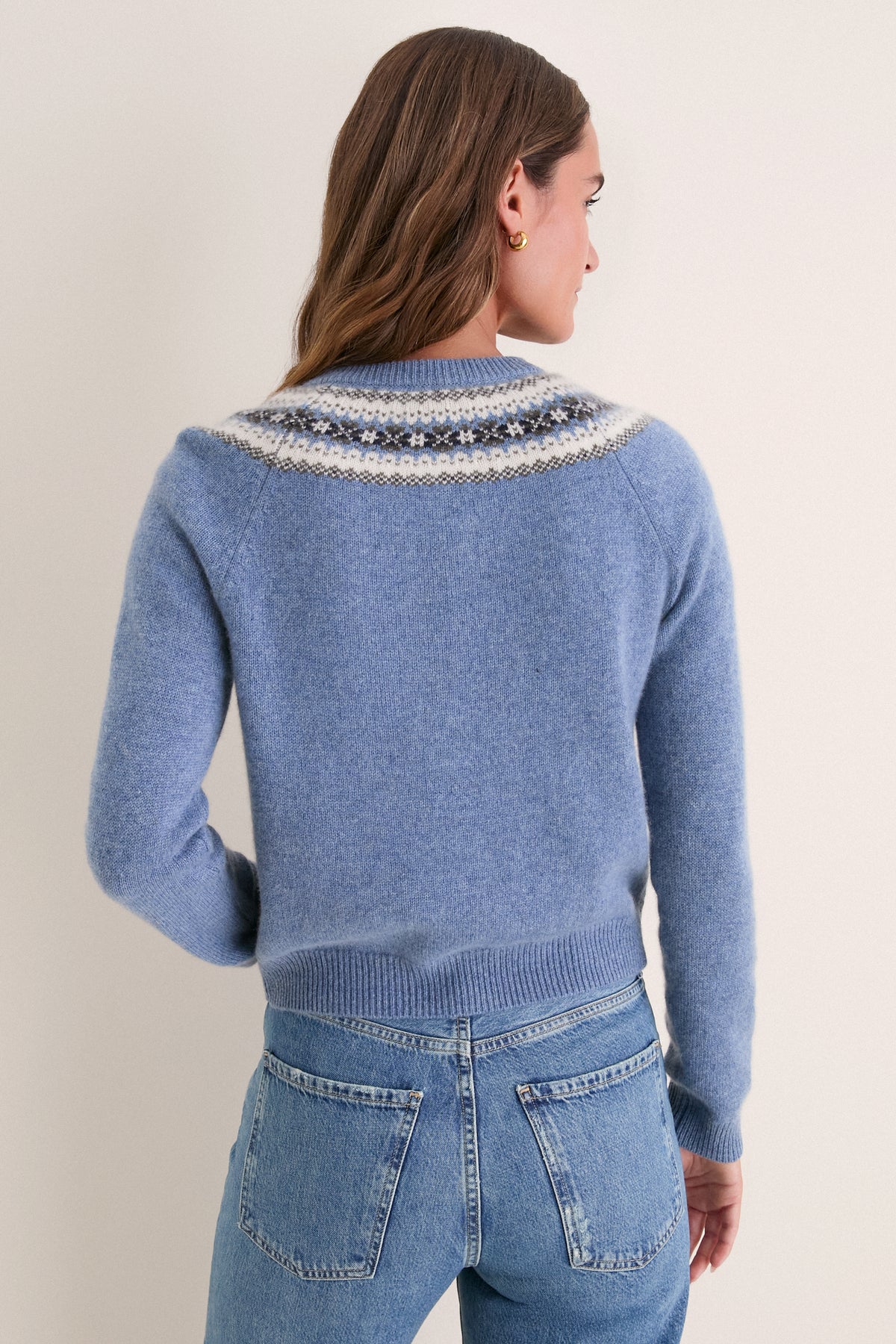Slate Fair Isle Cashmere Moritz Cardigan