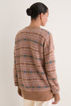 Camel Fair Isle Wool Verbier Crewneck