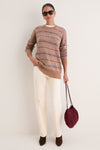 Camel Fair Isle Wool Verbier Crewneck