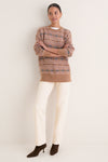 Camel Fair Isle Wool Verbier Crewneck