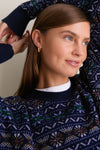 Midnight Fair Isle Wool Verbier Crewneck