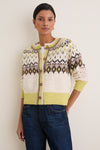 Oat and Lemon Quinn Fair Isle Cardigan